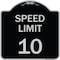 Signmission Speed Reduction Speed Limit 10 Mph Heavy-Gauge Aluminum Architectural Sign, 18" x 18", BS-1818-22877 A-DES-BS-1818-22877 - alternate 1
